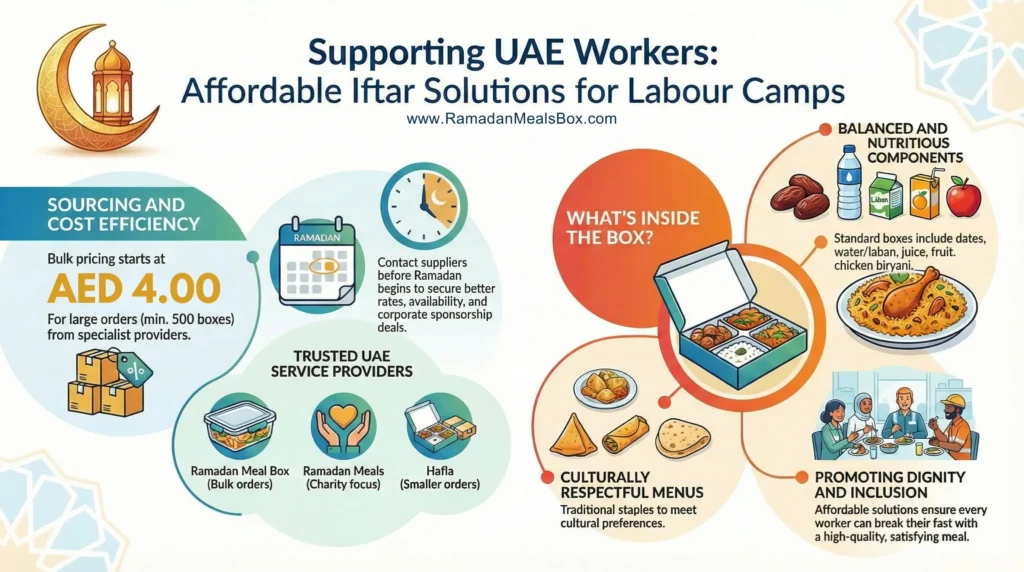 Cheap Iftar Meal Boxes in UAE for Labour Camps