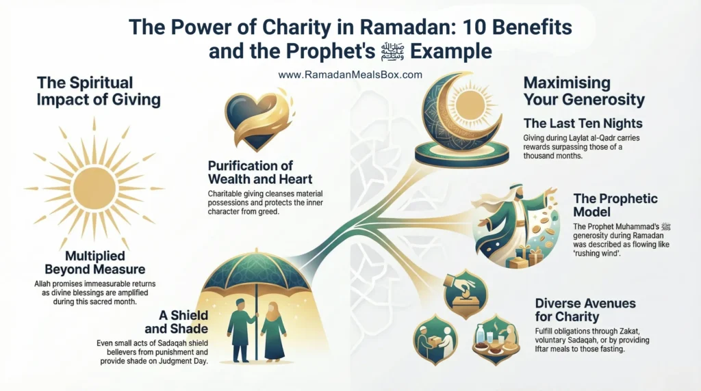 The Power of Charity in Ramadan: 10 Benefits and the Prophet's ﷺ Example 1 The Power of Charity in Ramadan 10 Benefits and the Prophet's ﷺ Example